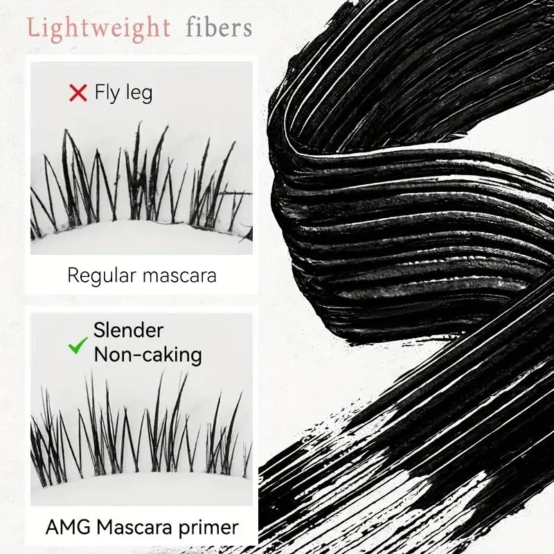 Steel Tube Mascara - Special Spiral Brush, Waterproof Long-Lasting Silk Fiber Mascara